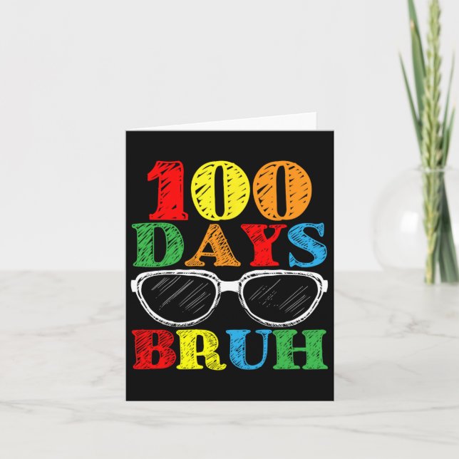 Cartão Bruh 100 Dias De Estudantes De Professores De Esco (Frente)