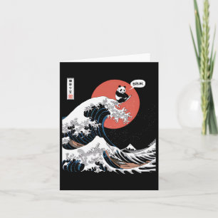 Cartão Bruh A Grande Onda Kanagawa Divertido Japonês Surf
