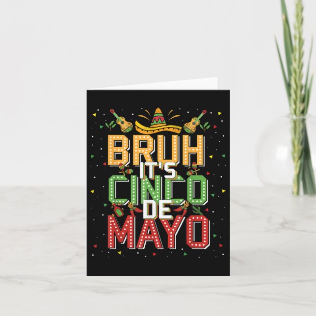 Cartão Bruh Cinco De Mayo Lets Fiesta 5 De Mayo Mexicano  (Frente)