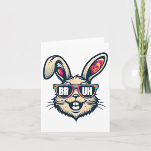 Cartão Bruh Dabbing Bunny Páscoa Engraçado Crianças Menin