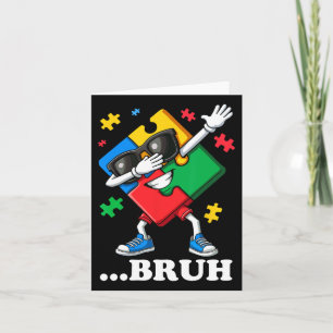 Cartão Bruh Dabbing Quebra-cabeça Funny Kids Meninos Mens
