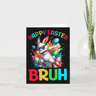 Cartão Bruh Easter Ovos Meninos Crianças Páscoa Coelhinho