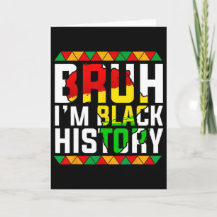 Cartão Bruh eu sou Mapa da África História Negra Melanina