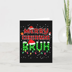Cartão Bruh Felry Natal Xadrez Vermelha Xmas Pajama