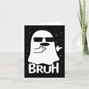 Cartão Bruh Ghost Dia de as Bruxas engraçado Costume Men 