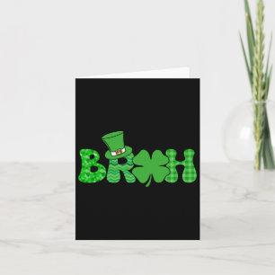 Cartão Bruh Meme Funny Dia de São Patrício Shamrock Irlan