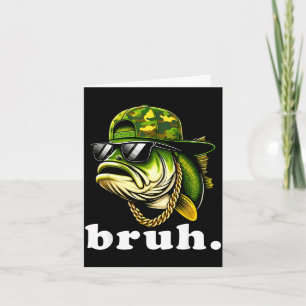 Cartão Bruh pesca camuflagem robalo peixe camuflagem roba