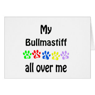 Cartão Brullmastiff Walks Design