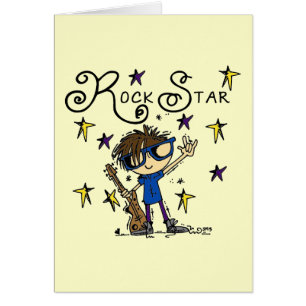 Cartão Brunette Rock Star