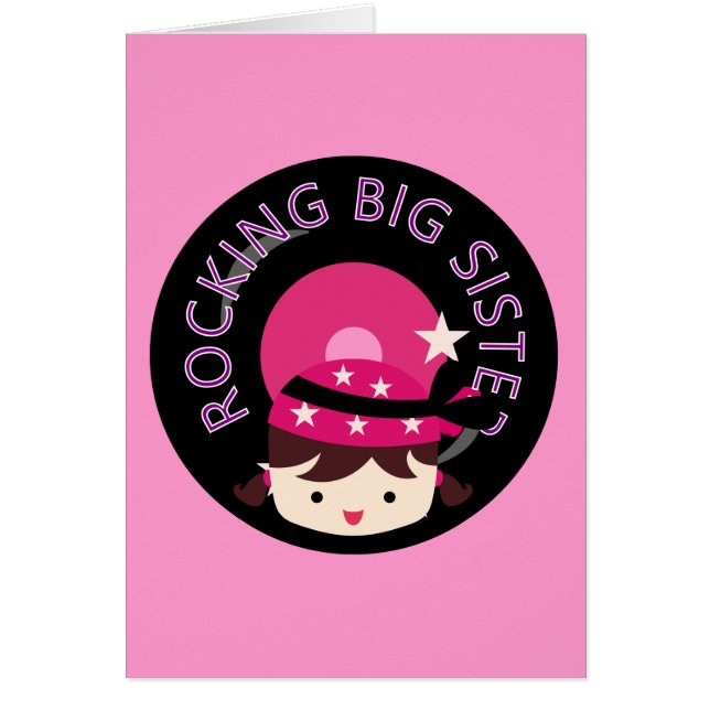 Cartão Brunette Rocking Big Sister (Frente)