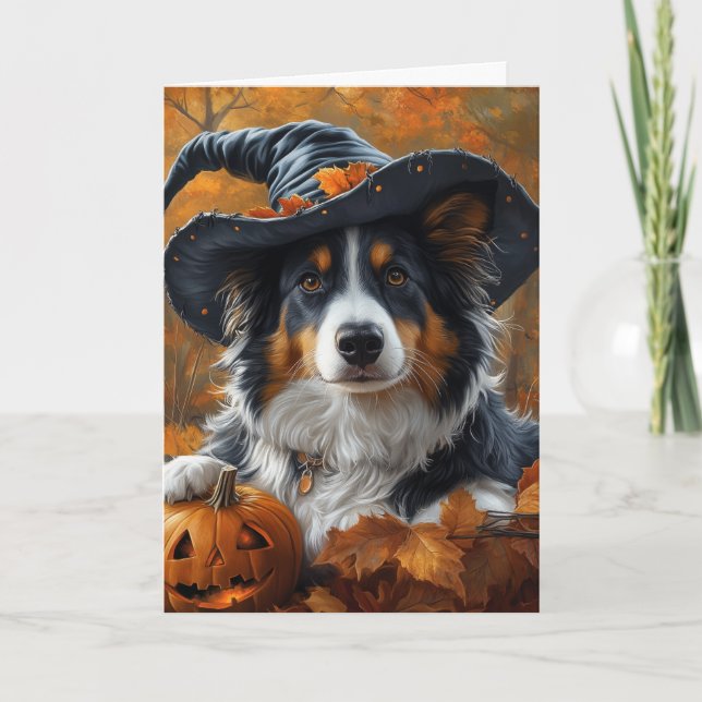 Cartão Bruxa Australiana Halloween (Frente)