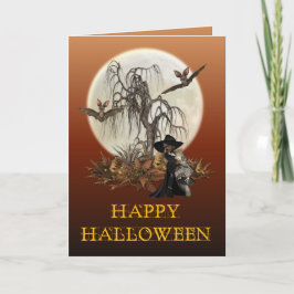 Cartão Bruxa de Halloween