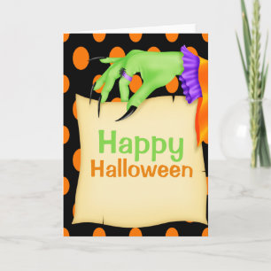 Cartão Bruxa de Halloween