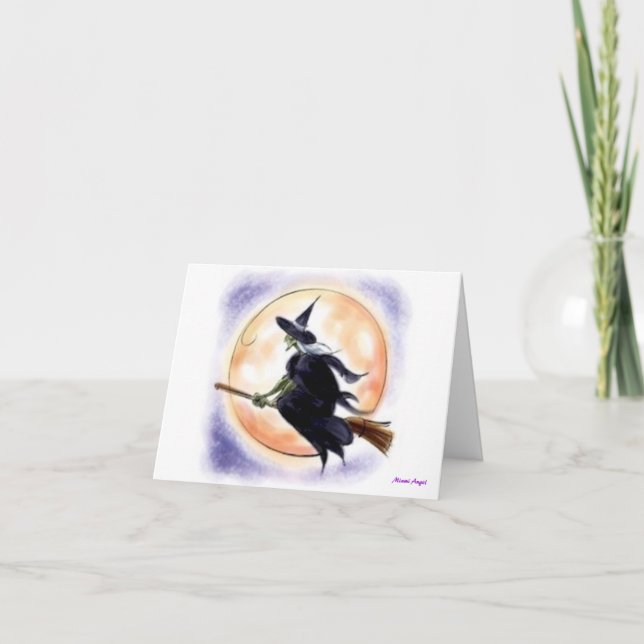 Cartão Bruxa de Halloween (Frente)