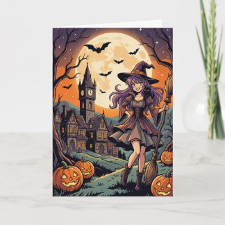 Cartão Bruxa do Halloween