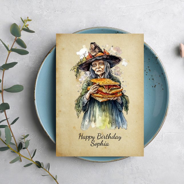 Cartão Bruxa Engraçada (Criador carregado)