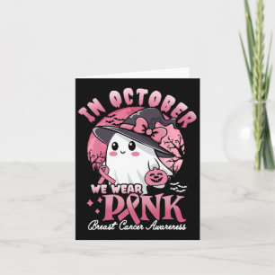 Cartão Bruxa Fantasma Bonita Que Vestimos O Cancer Rosa A
