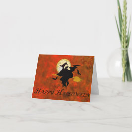 Cartão Bruxa Feliz de Halloween