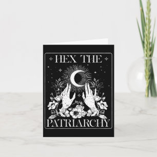 Cartão Bruxa Feminista do Halloween Hex A Patriarcado