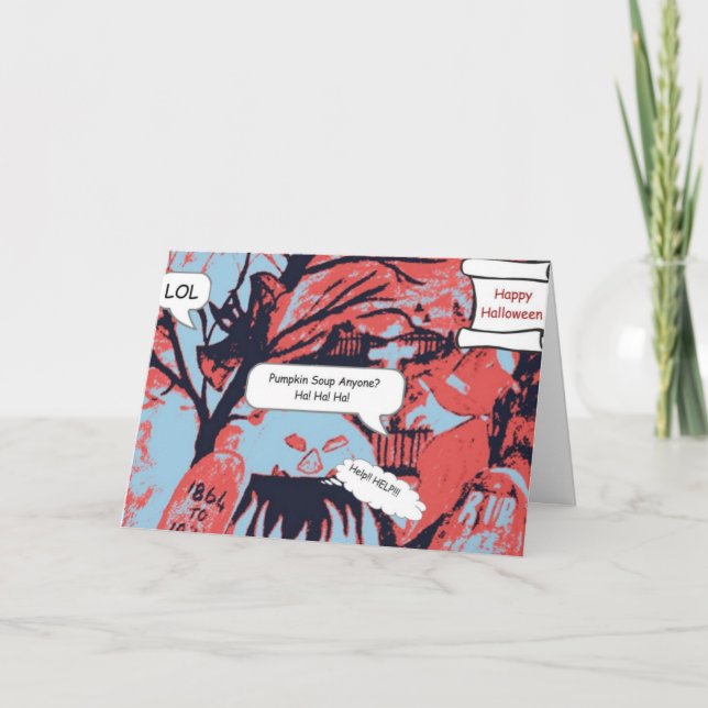 Cartão Bruxa Má de Halloween 2 (Frente)