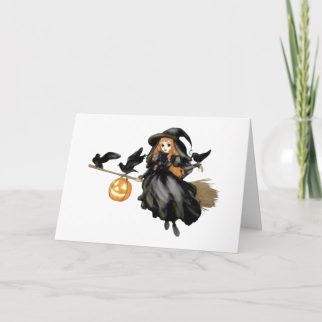 Cartão Bruxa mágica (Frente)