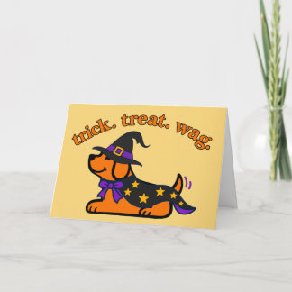 Cartão Bruxa Pup Amante de Cachorro Halloween