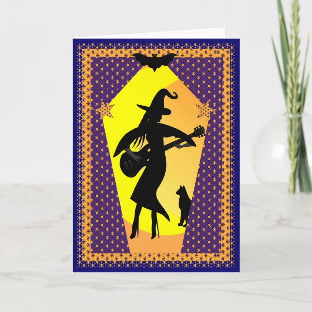 Cartão bruxa Rocker (Frente)