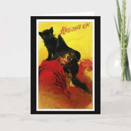 Cartão Bruxa Velha do Halloween