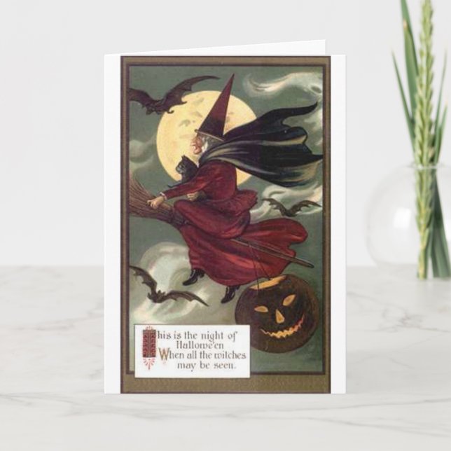 Cartão Bruxa Voadora (Frente)