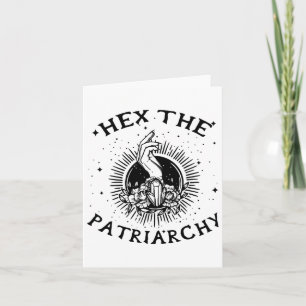 Cartão Bruxa Wicca Feminista Hexa a Patriarquia Feitiçari