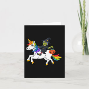 Cartão Bruxas Diversão Unicorn Diversão de Halloween Meni