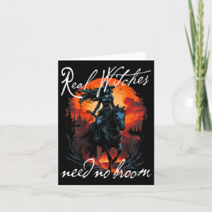 Cartão Bruxas Reais Não Precisam de Vassoura Witch Gothic
