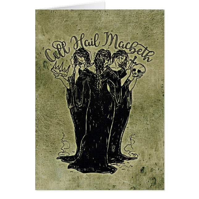 Cartão Bruxas Todos Ave Mabeth (Frente)