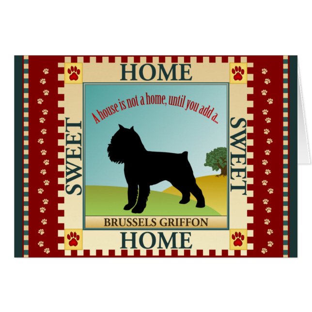 Cartão Bruxelas Griffon (Frente Horizontal)