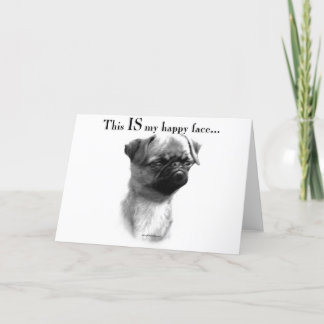 Cartão Bruxelas Griffon Happy Face