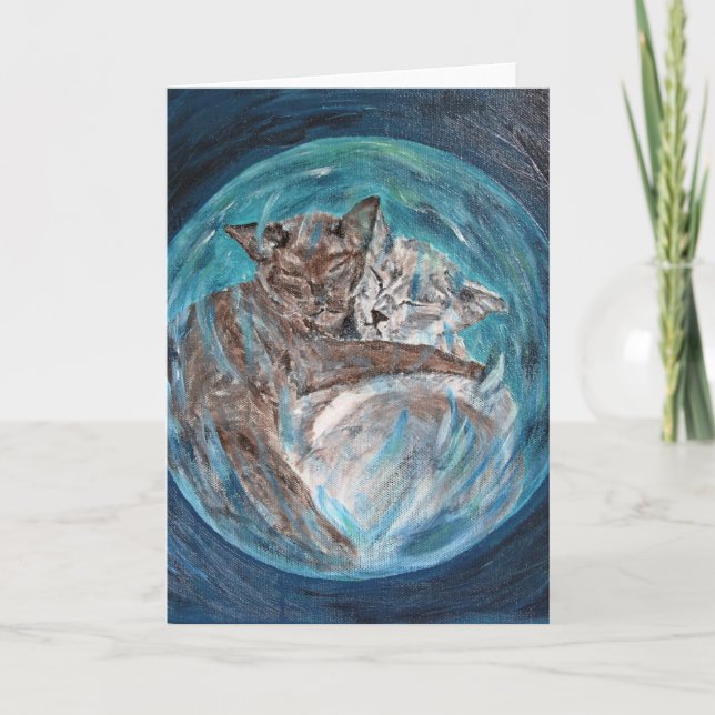 Cartão Bubblecats no Cyberspace (Frente)