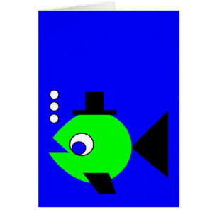 Cartão Bubbling Hat Fish
