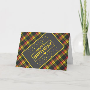 Cartão Buchanan Modern Tartan Aniversário Card