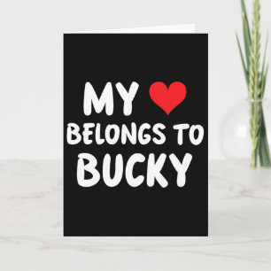 Cartão Bucky - Meu Coração Pertence a Bucky - Amor