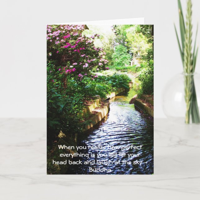 Cartão Buda Citação - Quando você percebe o quão perfeito (Frente)