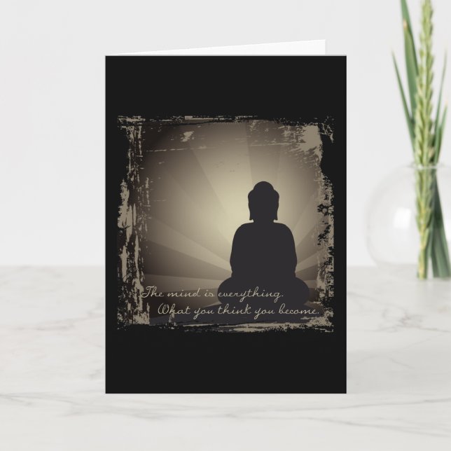 Cartão Buda Mente É Tudo (Frente)