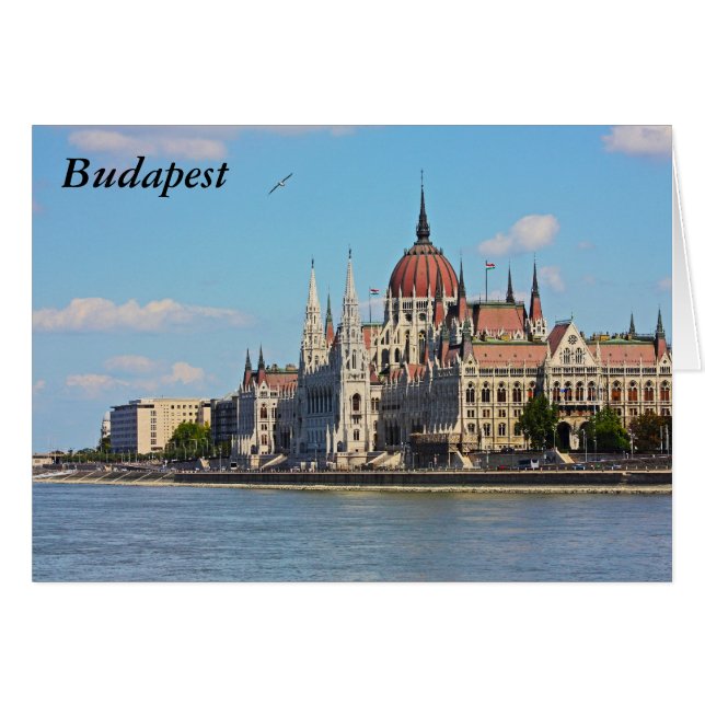 Cartão Budapeste, o edifício do Parlamento, Budapeste (Frente Horizontal)