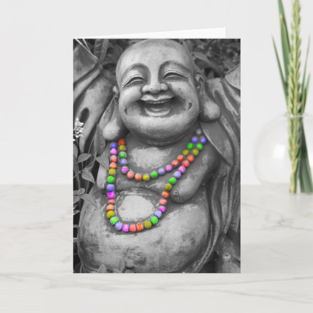 Cartão Buddah alegre (Frente)