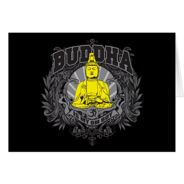 Cartão Buddha é meu menino do OM (Frente Horizontal)
