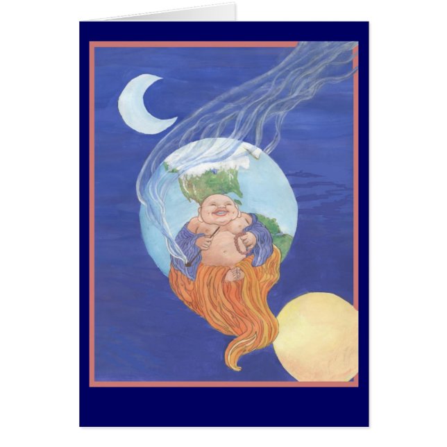 Cartão Buddha melhora o mundo (Frente)