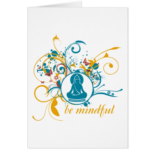 Cartão Buddha seja consciente (Frente)