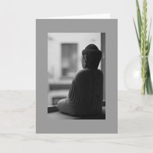 Cartão Buddha Sentado em Meditação (Frente)