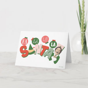 Cartão Buddy, o Elf   Fa La La Papais noeis