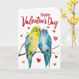 Cartão Budgie Valentine