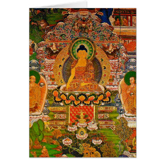 Cartão Budismo budista de Buddha que abençoa o Bohemian